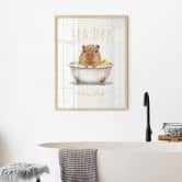 Poster für Kinder - Spa Day mit Capybara 