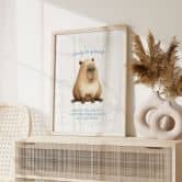 Poster Süßes Capybara - Always be yourself 
