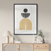 Poster Abstracte compositie met cirkel en halve cirkel - The Miuus Studio 