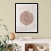 Poster The Miuus Studio - Line Art - Pflanze vor Vollmond 