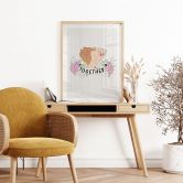 Poster Together Sisterhood Floral Hände 