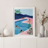 Poster Entspannen am Pool - Tomljanovic 