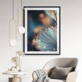 Poster Blaue Blüte mit Tautropfen - Treechild 