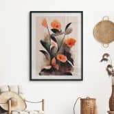 Poster Korallenrote Mohnblumen - Treechild 
