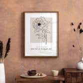 Poster Lineart Blume beige - Treechild 