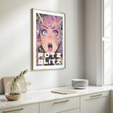 Poster mit Redewendung - Potzblitz im Anime-Stil - Treechild 