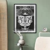 Poster Träumende Frida Illustration - Treechild 