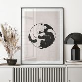Poster Katten Ying & Yang - Tunaboylu 