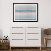 Poster Abstrakte Streifen - Farbenfrohe Leichtigkeit - uplusmestudio 