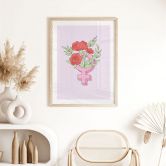 Poster Venuszeichen mit Blumen 