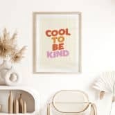 Spruch Poster Cool to be kind - Wilson 