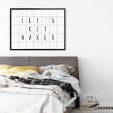Poster mit Raster - Let's get naked 