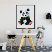 Poster Naschender Panda 