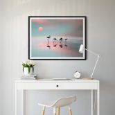 Poster Natalia - Flamingo Familie 