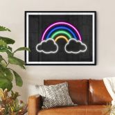 Poster Arc-en-ciel - néon 