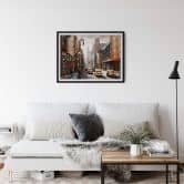 Poster Roter Schirm in New York Aquarell 
