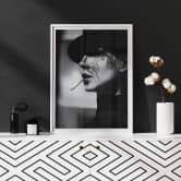 Poster Schaller - Dame in schwarz 