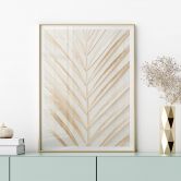 Poster 1X Studio - Goldenes Palmblatt 