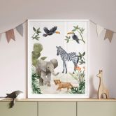 Poster Goed Blauw - Jungle Babies 