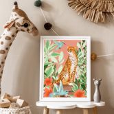 Poster Goed Blauw - Tropisch Pink 