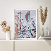 Poster Goed Blauw - Vögel im Winter 