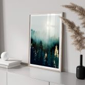Poster SpaceFrog Designs - Nebliger Wald 