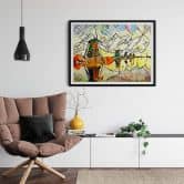 Poster Zamart - Kandinsky trifft Niederlande Windmühlen 
