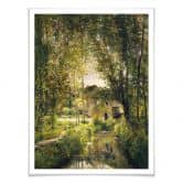 Poster Daubigny - Landschaft mit Sonnenlicht 