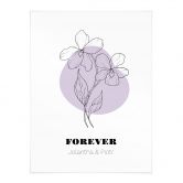 Personalisierbares Poster Monatsblume Februar 