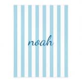 Poster personnalisable rayures bleues 