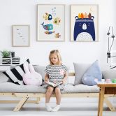 Plakat - Kubistika - Farverige fisk 