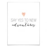 Poster Confetti & Cream - Say yes to new adventures 
