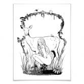 Poster - Drawstore - Deer n Girl 