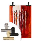 Poster Schüßler - Fünf Figuren in Rot 