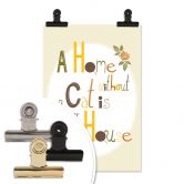 Poster Loske - A home without a cat is just a hous 