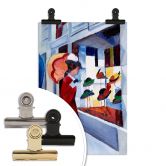 Poster Macke - Frau mit Sonnenschirm vor Hutladen 