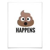 Poster - Emojione - Shit happens 