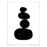 Poster Nouveauprints - Pebbles 3 black 