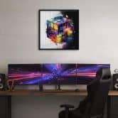 Poster Heine - Magischer Zauberwürfel - Rubik's Cube - Quadratisch 