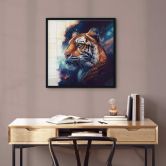 Poster Heine - Tiger im Sternenhimmel - Quadratisch 