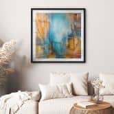 Poster Fernes blaues Licht - Schmucker - Quadratisch 