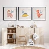 Poster Dino Be Kind - Stegosaurus - Tunaboylu - Quadratisch 