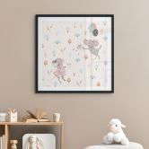Poster Kleine Mäuse mit Luftballons - UN Designs 
