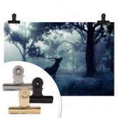 Poster Hirsch im Morgenwald 