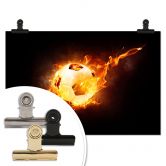 Poster Fußball in Flammen 