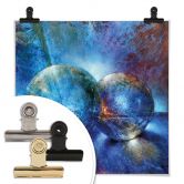 Poster Schmucker - Zwei blaue Murmeln 