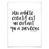 Poster -Un adulte créatif 