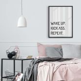 Poster - Wake up kick ass repeat 