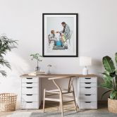 Fine Art Poster mit Passepartout - Im gleichen Boot (1964) - Kurt Ard 