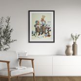 Fine Art Poster mit Passepartout Kurt Ard - Wo bleibt Mama denn (1960) 